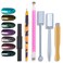 WOKOTO 6Pcs Dual-Ended Nail Magnet Pen For Gel Nail Polish 3D Cat Eye Painting Flower Nail Art Magnetic Stick Manicure DIY Tools
