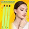 3PCS Nail Clean Up Brushes for OPI Nail Polish Remover, Brushes for Cleaning Polish Mistakes on the Cuticles, Acetone Resistant Nail Brush for Nail Art and Designs（Fluorescent Green ）