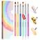 SAVILAND 6PCS Nail Art Brushes Set &ndash; Multifunctional Nail Brushes for Nail Art Nail Design Brush Gel Nail Brush for Nail Extension Nail Art Liner Brush 3 Sizes Dotting Tools for DIY