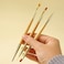 3 Pcs Nail Drawing Brushes, Dual End Nail Art Pen Brush Acrylic Round Flat Painting Drawing Liner Nail Tools