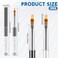 2 Pcs Nail Gradient Painting Brush Nail Art Brushes Ombre Nail Brush Manicure Tools with Rhinestone Handle UV Gel Polish Nail Drawing Pen for Nail Design