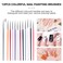 32Pcs Nail Art Brushes Set Nail Painting Brushes with Nail Dotting Pens Gel Nail Polish Brush Liner Brush, Nail Art Design Tools for Home DIY Salon Use
