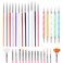 32Pcs Nail Art Brushes Set Nail Painting Brushes with Nail Dotting Pens Gel Nail Polish Brush Liner Brush, Nail Art Design Tools for Home DIY Salon Use