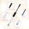 2Pcs Nail Brush, Oval &amp; Flat UV Gel Nail Brush Set with Rhinestone Handle Professional Builder Gel Brush for Nail Art Design Painting DIY and Cleaning Polish Mistake on the Cuticles