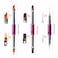 3PCS Acrylic Nail Art Brush Set - Double-Ended Oval/Flat Gel Brushes for Ombre, French Tips, Liner, Cleaning &amp; Salon DIY Manicure
