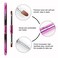 3PCS Acrylic Nail Art Brush Set - Double-Ended Oval/Flat Gel Brushes for Ombre, French Tips, Liner, Cleaning &amp; Salon DIY Manicure