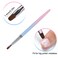 Nail Art Clean Up Brushes,Nail Brushes for Cleaning Polish Mistakes on the Cuticles, Acetone Resistant Nail Brush, Fingernail Cleaning Brushes for Nail Art and Designs (2 Pcs Round&amp;Angled)