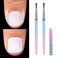 Nail Art Clean Up Brushes,Nail Brushes for Cleaning Polish Mistakes on the Cuticles, Acetone Resistant Nail Brush, Fingernail Cleaning Brushes for Nail Art and Designs (2 Pcs Round&amp;Angled)