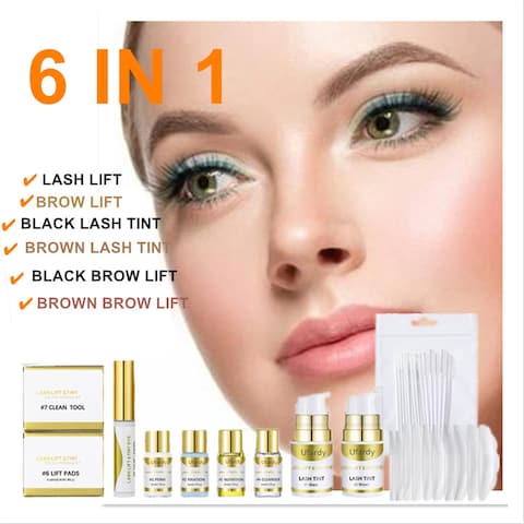 Lash Lift Kit Professional 6 IN 1, [2024 UPGRADED] DIY at Home Lash Lift Kit with Detailed Instructions Easy for Beginner, Eyelash Perm Kit, Eyelash Lift Kit