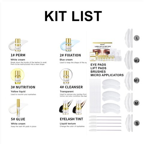 Lash Lift Kit Professional 6 IN 1, [2024 UPGRADED] DIY at Home Lash Lift Kit with Detailed Instructions Easy for Beginner, Eyelash Perm Kit, Eyelash Lift Kit