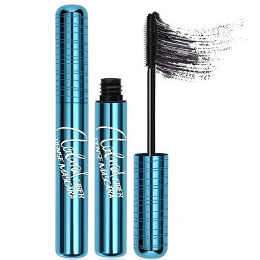 Black Mascara for Mature Women - Waterproof, Lengthens &amp; Volumizes Mascara for Older Women, No Clumps or Smudges, Hypoallergenic, Cruelty-Free, Ideal for Sensitive Eyes (Pack of 2)