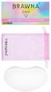 BRAWNA 25 Pack Protective Shower Visors with Pink Organza Bag for Eyelash Extensions, Microblading, Brow Lamination, Eye Surgery, Blepharoplasty - PMU Supplies