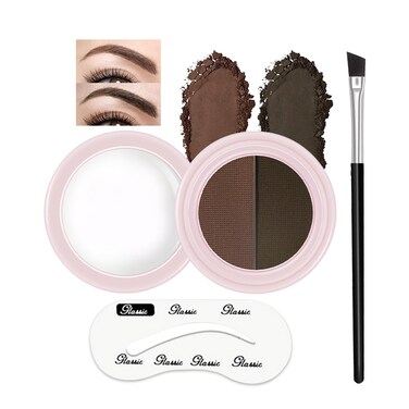 Eyebrow Care Kit 4d Laminated Brow Grooming Kit,Eyebrow Powder with Stencils,Eyebrow Brush with Eyebrow Gel Waterproof Eye Brow Contouring Natural Brows Makeup 102#