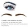 One Pair Fake Eyebrows Handmade Human Hair Lace Eyebrows False Eyebrow Extensions for Women (Brown)