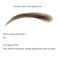 One Pair Fake Eyebrows Handmade Human Hair Lace Eyebrows False Eyebrow Extensions for Women (Brown)