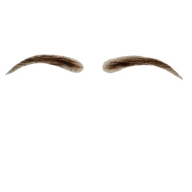 One Pair Fake Eyebrows Handmade Human Hair Lace Eyebrows False Eyebrow Extensions for Women (Brown)