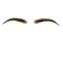 One Pair Fake Eyebrows Handmade Human Hair Lace Eyebrows False Eyebrow Extensions for Women (Brown)