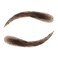 One Pair Fake Eyebrows Handmade Human Hair Lace Eyebrows False Eyebrow Extensions for Women (Black Brown)