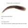 One Pair Fake Eyebrows Handmade Human Hair Lace Eyebrows False Eyebrow Extensions for Women (Black Brown)
