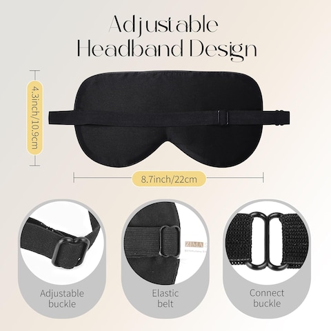 ZIMASILK 100% Natural Silk Sleep Mask Blindfold,Adjustable Super-Smooth Soft Eye Mask for Sleep with Bag(Eyelashes)
