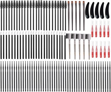 Lash Lift and T-i-n-t Tools, Lash Lifting Supplies, Brow Lamination Brushes, DIY Eyelash Perm Accessories at Home, Portable Brush Kit with Eye Pads All in one Individual 5 Packs for Professional Use