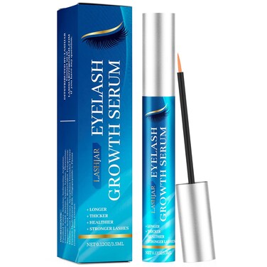 Premium Eyelash Growth Serum and Eyebrow Enhancer by LASHJAR, Lash Boost Serum for Longer, Fuller Thicker Lashes &amp; Brows
