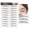 6D Eyebrow Sticker Professional Waterproof Eyebrow Transfer Sticker Eyebrow Makeup Tool for Women and Girls (Black)(BLACK-03)