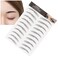 6D Eyebrow Sticker Professional Waterproof Eyebrow Transfer Sticker Eyebrow Makeup Tool for Women and Girls (Black)(BLACK-03)