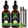 Jamaican Black Castor Oil Cold Pressed,Castor Oil in A Glass Bottle with Glass Dropper, Eyelash&amp;Eyebrow Brushes,Hexane Free for Fuller Thicker Hair, Eyelashes,Moisturizes Skin