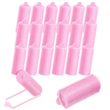 20pcs Sponge Rollers for Hair,2.76 x 0.98 Inches Soft Foam Hair Rollers,Heatless Foam Curlers for Sleeping,Flexible Sponge Hair Rollers for Women and Kids,Pink Foam Roller for Long Hair(Pink)