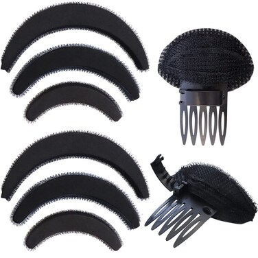 10 Pieces Hair Volume Increase Puff Sponge Bump It Up Hair Accessories Set for DIY Women Girls Updo Hair Styling Tools