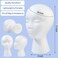 3 Pcs Foam Wig Head, Styrofoam Mannequin Head with Female Face for Multipurpose Wigs Display Stand, Model, Mask, Hat Display Stand, Art Work Painting and Display