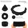 7Pc Headband and Wristband Set for Skincare, Face Washing, Makeup Removal - Includes Terry Cloth Headbands, Facial Sponges, and Powder Puffs in Black