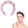 Spa Headband For Washing Face, Towel Fleece Makeup Headband, Skincare Headbands With Sponge Filling, Soft And Absorbent Headband For Women's Beauty And Skin Care-pink