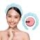 Spa Headband - Makeup and Face Washing Headband with Makeup Remover Pad for Bubble Bath (BLUE)