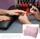 HEALLILY 1pc Nail Art Hand Pillow Beauty Sponge Holder Armrest for Nail Clients Nail Art Rest Pillow Manicure Arm Rest Hand Resting Pad Nail Hand Rest Soft Pillow Pu Square Pink