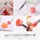 100Pcs Soft Nail Sponges for Ombre Mini Nail Art Sponges With Grabbing Pen Colorful Aura Nail Sponge Set Brush for Gel Nails Gradient Sponge With Disposable Gel Polish Palette Paper