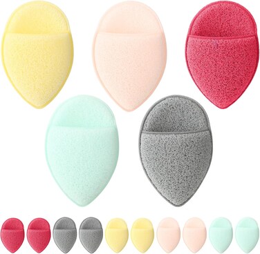 10 Pcs Face Sponges for Cleansing Daily Exfoliating Scrubber Facial Sponges for Washing Face Wash Sponges Scrub Exfoliating Facial Pads Reusable Makeup Remover for Pore Blackhead