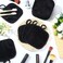 32 Pcs Makeup Remover Pads 5 x 5 Inch Soft Reusable Makeup Remover Cloths for Eye Face Cloth Microfiber Washable Makeup Remover Towel Makeup Removal Cleaning Cloth for Women (Black)