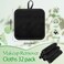 32 Pcs Makeup Remover Pads 5 x 5 Inch Soft Reusable Makeup Remover Cloths for Eye Face Cloth Microfiber Washable Makeup Remover Towel Makeup Removal Cleaning Cloth for Women (Black)