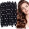Black Satin Sponge-Rollers for Hair - AHSNYLC 9PCS Sponge Curlers,Soft Curlers to Sleep in,Sponge Hair Rollers,Hair Curlers No Heat,Soft Sleep Hair Rollers,Hair Rollers Stain Heatless Sleep