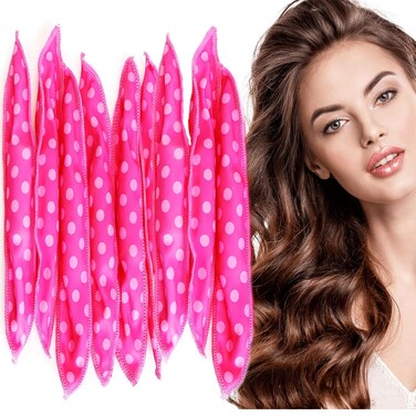 Satin Sponge Rollers for Hair - AHSNYLC 9PCS Sponge Curlers,Soft Curlers to Sleep in,Sponge Hair Rollers,Hair Curlers No Heat,Soft Sleep Hair Rollers,Hair Rollers Stain Heatless Sleep in Hair Curlers