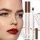 2025 New 2PCS 3D Magic Microblading Eyebrow Pencil, 4 Head Split Waterproof Long lasting Wild Eyebrow Pencil,Upgrade Fine Stroke Eyebrow Pen Makeup Eyebrow Pencil Stay on All Day (Dark Brown)