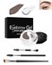 Eyebrow Pomade Brow Gel,2-in-1 medium Brown &amp;Clear Eyebrow Color Wax With Brushes,Long-Lasting Waterproof High Pigment Cream Brow Pen Pomade,Tinted Brow Gel Eyebrows Shape Filler Makeup For Women-03