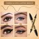 2 in 1 Magic Eyebrow Pencil, 2024 New 3D Microblading Waterproof Eyebrow Pencil, Natural Makeup Fine Stroke Magic Eyebrow Pencil with 4 Micro-Fork Tip for Women (Light Coffee)