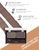Eyebrow Powder Kit-Waterproof Two Colors Brow Powder Tinted Palette Long Lasting Up to 16H, Brown/Dark Brown Brow Filler Defined&amp;Sculpt Natural Eyebrow Makeup for Sparse Brow with Brow Brush &amp;Razor-03
