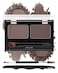 Eyebrow Powder Kit-Waterproof Two Colors Brow Powder Tinted Palette Long Lasting Up to 16H, Brown/Dark Brown Brow Filler Defined&amp;Sculpt Natural Eyebrow Makeup for Sparse Brow with Brow Brush &amp;Razor-03