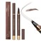 2 Pack Eyebrow Pen, Waterproof Microblading Eyebrow Pencil, 4 Tip Precise Eye Brow Makeup Pen for Women to Effortlessly Create Hair Like Natural Brows, Non Dry Out and Last All Day (Dark Brown)