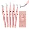 Lash Extension Tweezers Set, 5 Pcs Eyelash Tweezer, Precision Lash Tweezers for 2D-6D Volume &amp; Individual False Lashes Extensions