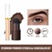 Eyebrow Stencil Kit, Professional Waterproof Brow Powder Stamp，One Step Brow Powder Stamp Makeup with 12 Reusable Eyebrow Stencils＆1 liquid concealer03#(Dark brow)